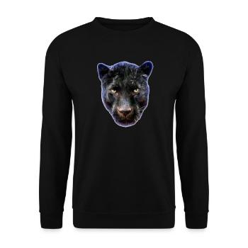 Aurora Panther Portrait Tee - Unisex Sweatshirt - black - Front - Alina (178cm) & Michal (187cm)