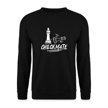 Schach Schachmatt Schachspieler - Unisex Pullover - Schwarz - Vorne - Alina (178cm) & Michal (187cm)