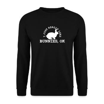 Bunny Rabbit Amoureux du lapin - Sweat-shirt Unisexe - noir - Devant - Alina (178cm) & Michal (187cm)
