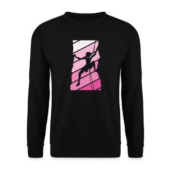 Kletterer Klettersport - Unisex Pullover - Schwarz - Vorne - Alina (178cm) & Michal (187cm)