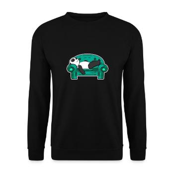 Panda - Unisex Pullover - Schwarz - Vorne - Alina (178cm) & Michal (187cm)