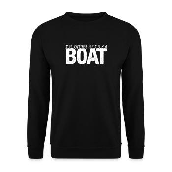Bateau Bateau Capitaine Nautique - Sweat-shirt Unisexe - noir - Devant - Alina (178cm) & Michal (187cm)