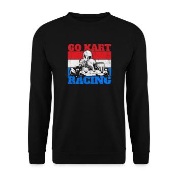 Go-kart Racing Karting - Sweat-shirt Unisexe - noir - Devant - Alina (178cm) & Michal (187cm)