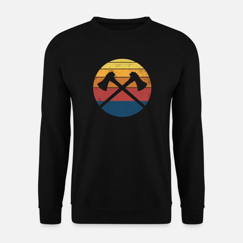 Axtwerfen Axt Wurfaxt Retro - Unisex Pullover - Schwarz
