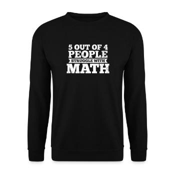 Mathematics Mathematics Teacher Mathematician - Unisex Sweatshirt - black - Front - Alina (178cm) & Michal (187cm)