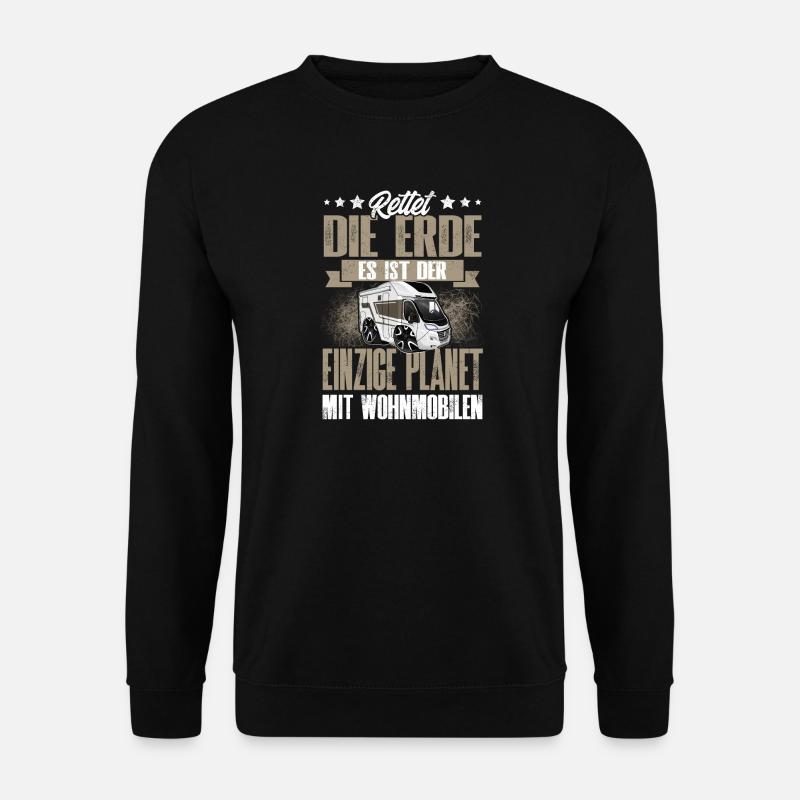 Campen Camping Wohnmobil Lustig - Unisex Pullover - Schwarz