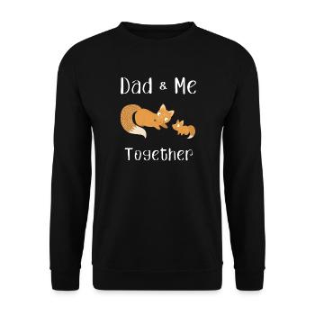 Vater & Kind: Zusammen Fuchs - Unisex Pullover - Schwarz - Vorne - Alina (178cm) & Michal (187cm)