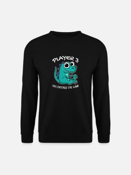 Drittes Baby Spieler 3 hat das Spiel Betreten Baby - Unisex Pullover - Schwarz
