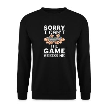 Gamer Gaming - Unisex Pullover - Schwarz - Vorne - Alina (178cm) & Michal (187cm)