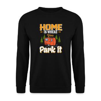 camping - Sweat-shirt Unisexe - noir - Devant - Alina (178cm) & Michal (187cm)