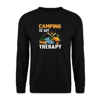 camping - Unisex Sweatshirt - black - Front - Alina (178cm) & Michal (187cm)