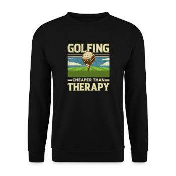 golf - Unisex Sweatshirt - black - Front - Alina (178cm) & Michal (187cm)