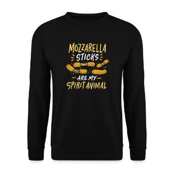 Mozzarella Stick - Unisex Sweatshirt - black - Front - Alina (178cm) & Michal (187cm)