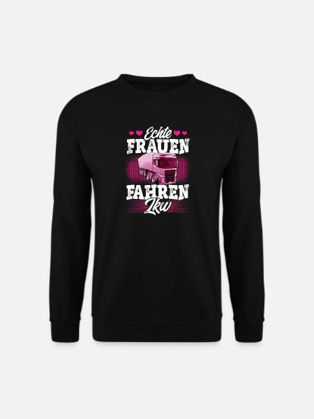 Lkw Fahrerin - Unisex Pullover - Schwarz