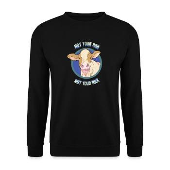 Cow Milk Dairy Products Vegan - Unisex Sweatshirt - black - Front - Alina (178cm) & Michal (187cm)