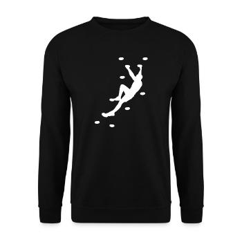 Wandklettern Bouldern Felsklettern - Unisex Pullover - Schwarz - Vorne - Alina (178cm) & Michal (187cm)