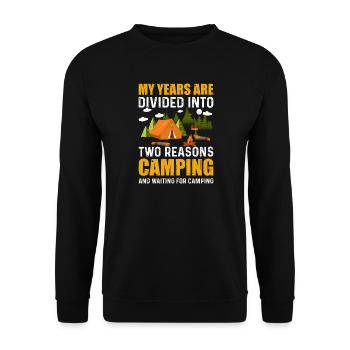 Camping - Unisex Sweatshirt - black - Front - Alina (178cm) & Michal (187cm)
