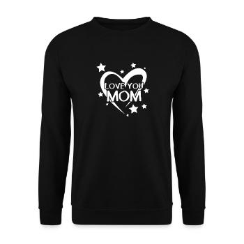 Muttertag Ich liebe dich Mama - Unisex Pullover - Schwarz - Vorne - Alina (178cm) & Michal (187cm)