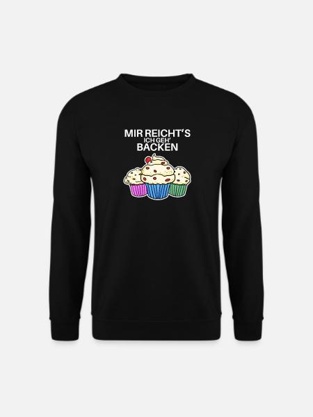 Mir reichts ich geh Backen Lustig Bäcker Geschenk - Unisex Pullover - Schwarz