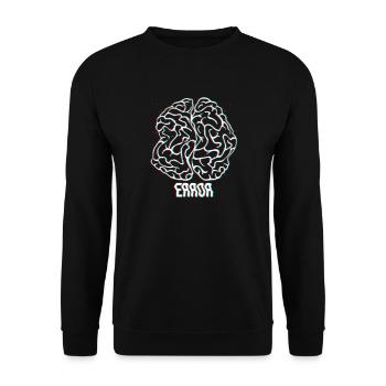 Neon-Glitch-Gehirnfehler - Unisex Pullover - Schwarz - Vorne - Alina (178cm) & Michal (187cm)