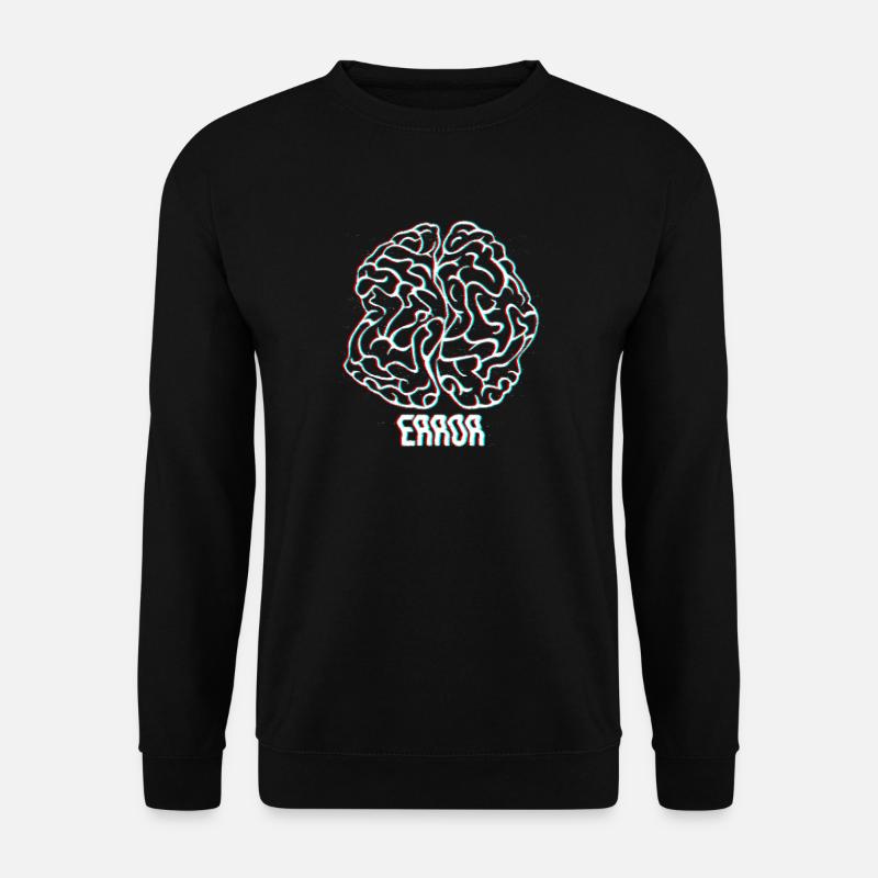 Neon-Glitch-Gehirnfehler - Unisex Pullover - Schwarz