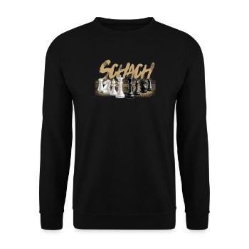 Schach - Unisex Pullover - Schwarz - Vorne - Alina (178cm) & Michal (187cm)