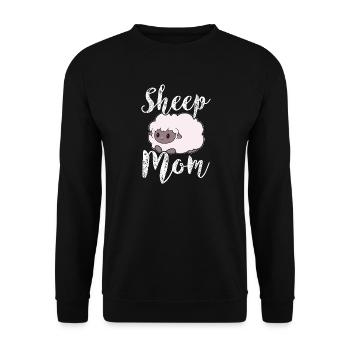 mouton mouton maman mère - Sweat-shirt Unisexe - noir - Devant - Alina (178cm) & Michal (187cm)
