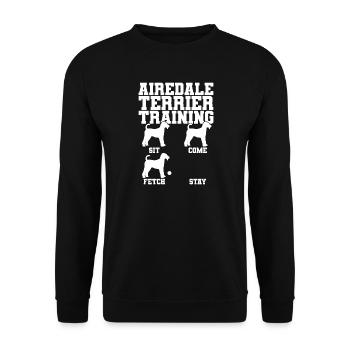 Airedale Terrier Dresseur de chiens - Sweat-shirt Unisexe - noir - Devant - Alina (178cm) & Michal (187cm)