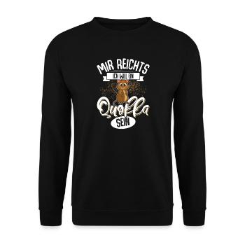 Quokka - Unisex Pullover - Schwarz - Vorne - Alina (178cm) & Michal (187cm)