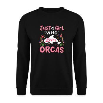 Orques orques amoureux de l’orque - Sweat-shirt Unisexe - noir - Devant - Alina (178cm) & Michal (187cm)