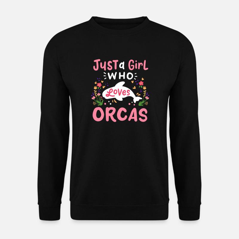Orcas Whale Orca Lovers - Unisex Sweatshirt - black