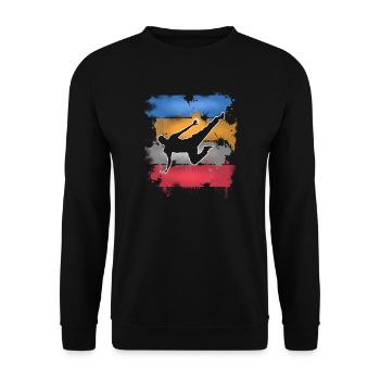 Breakdance - Unisex Pullover - Schwarz - Vorne - Alina (178cm) & Michal (187cm)