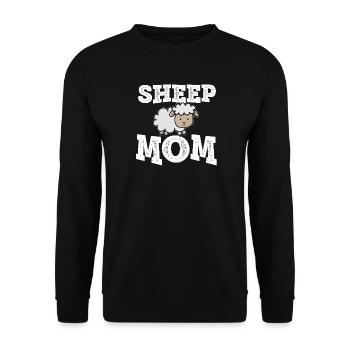 Sheep Mom - Unisex Sweatshirt - black - Front - Alina (178cm) & Michal (187cm)