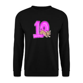 0 ans de lynx chat sauvage lynx ibérique - Sweat-shirt Unisexe - noir - Devant - Alina (178cm) & Michal (187cm)