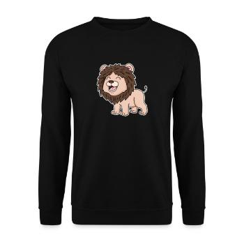 Baby Lion - Unisex Sweatshirt - black - Front - Alina (178cm) & Michal (187cm)