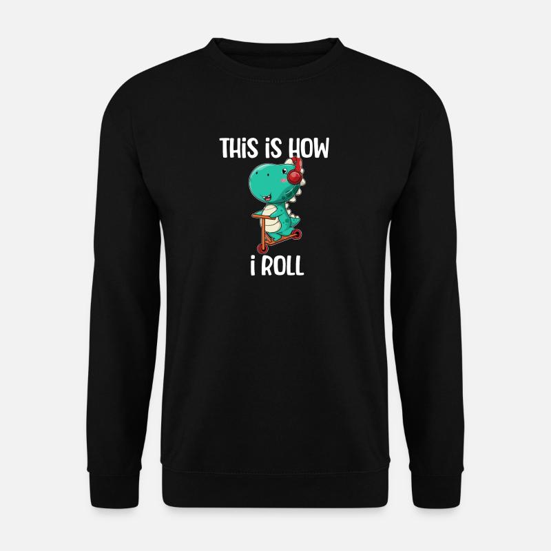 Scooter Dinosaurier - Unisex Pullover - Schwarz