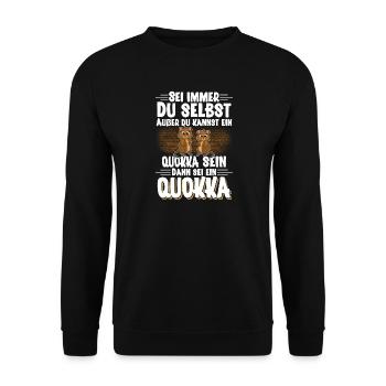 Quokka - Unisex Sweatshirt - black - Front - Alina (178cm) & Michal (187cm)