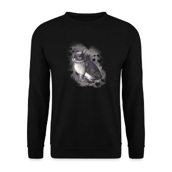Rabbit - Unisex Sweatshirt - black - Front - Alina (178cm) & Michal (187cm)