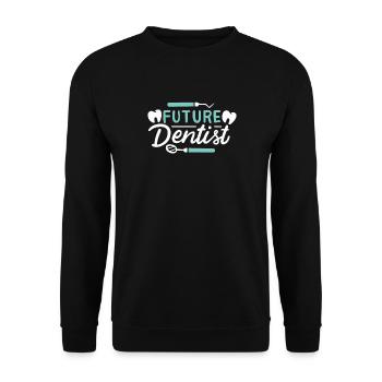 Dentist Future Dentist Dentistry Study Exams - Unisex Sweatshirt - black - Front - Alina (178cm) & Michal (187cm)