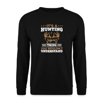 hunter - Unisex Sweatshirt - black - Front - Alina (178cm) & Michal (187cm)