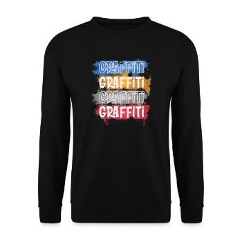 graffiti - Unisex Sweatshirt - black - Front - Alina (178cm) & Michal (187cm)
