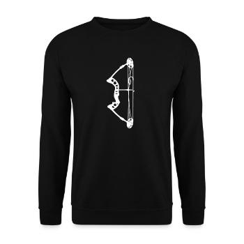 Bogenschießen Bogenjäger Bogenjagd - Unisex Pullover - Schwarz - Vorne - Alina (178cm) & Michal (187cm)