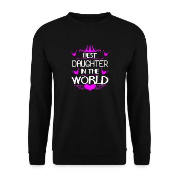 Meilleure fille du monde - Sweat-shirt Unisexe - noir - Devant - Alina (178cm) & Michal (187cm)