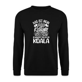 Koala - Unisex Pullover - Schwarz - Vorne - Alina (178cm) & Michal (187cm)