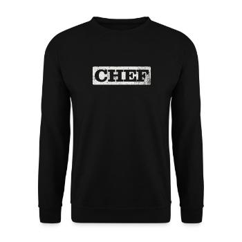 Chef Cook Hobby Chef - Unisex Sweatshirt - black - Front - Alina (178cm) & Michal (187cm)