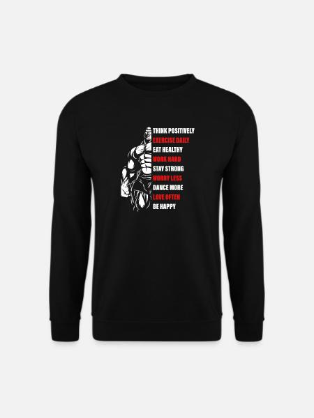 Bodybuilding Motivation - Unisex Pullover - Schwarz