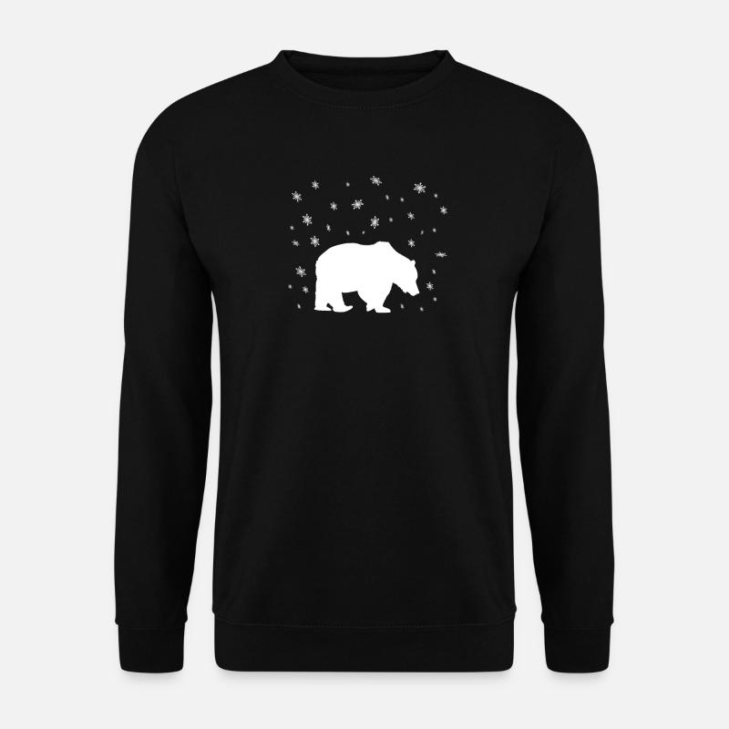 Polar Bear In The Snow - Unisex Sweatshirt - black