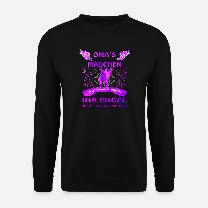 Omas Mädchen Engel Erinnerung - Unisex Pullover - Schwarz