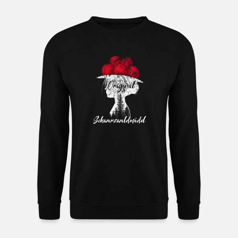 Schwarzwaldmädel Bollenhut Schwarzwald Grunge - Unisex Pullover - Schwarz