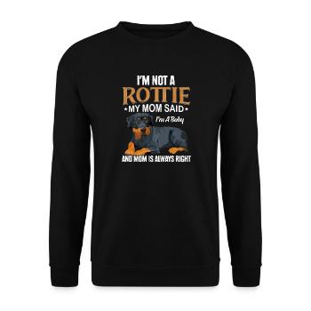 Rottweiler - Unisex Pullover - Schwarz - Vorne - Alina (178cm) & Michal (187cm)
